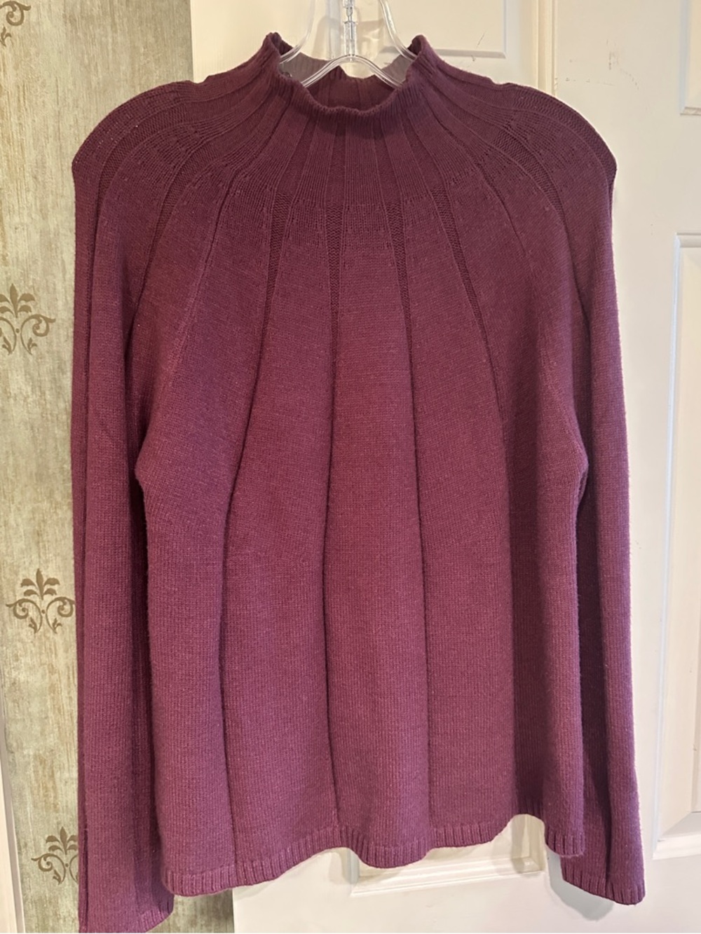 Worn once, Ann Taylor, muted raspberry shade,  mock turtleneck